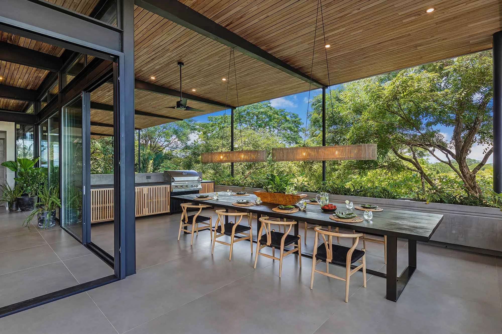 Raintree Casa outdoor living and dining terrace, Nosara villa
