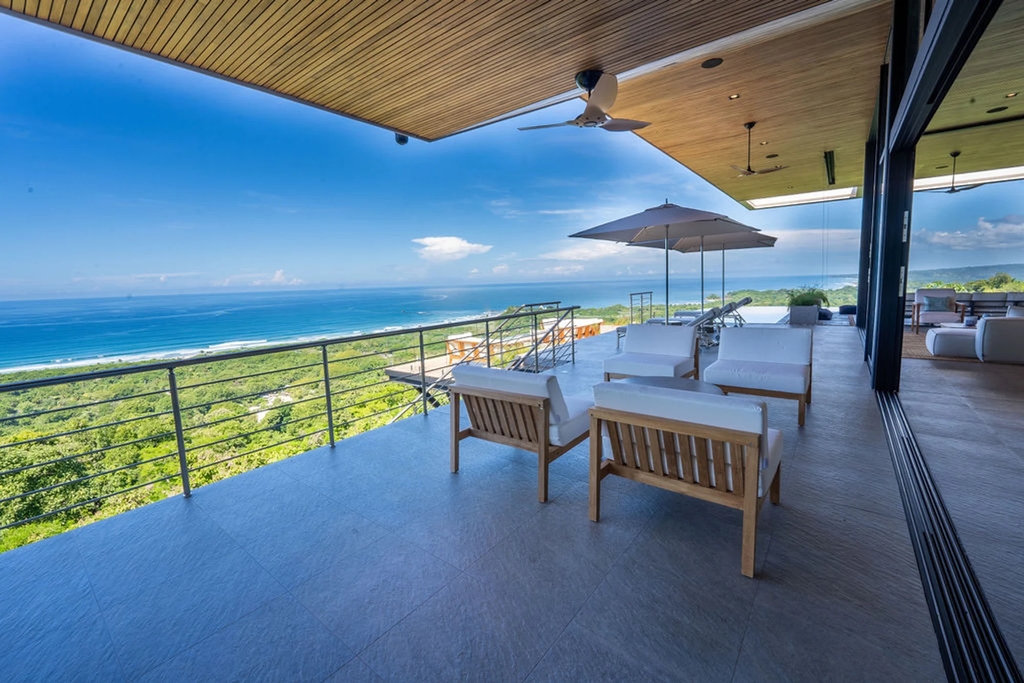 Villa Zenith, panoramic ocean view terrace