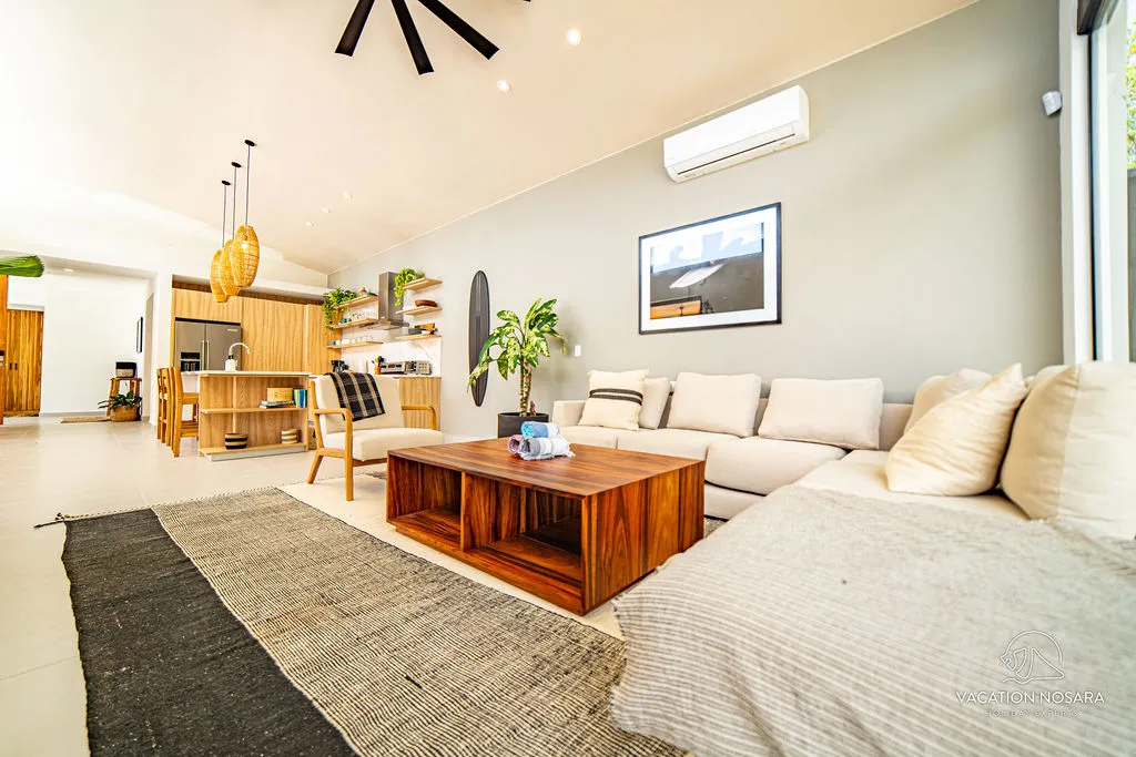 Villa Ocaso open-plan living and kitchen