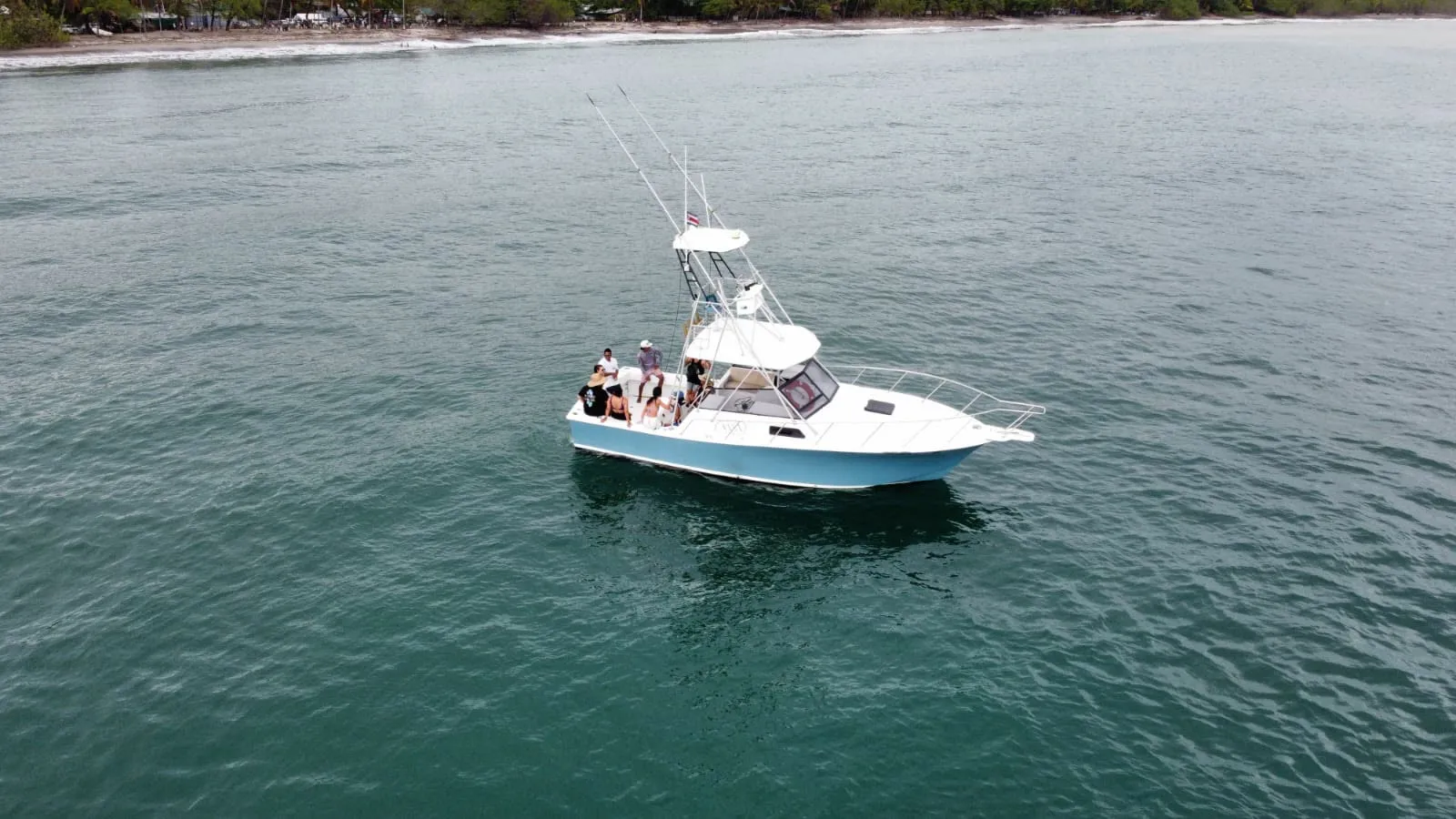 32ft sportfishing boat off the Nosara coast, Costa Rica