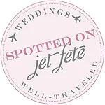 Spotted on Jet Fete, well-traveled weddings badge